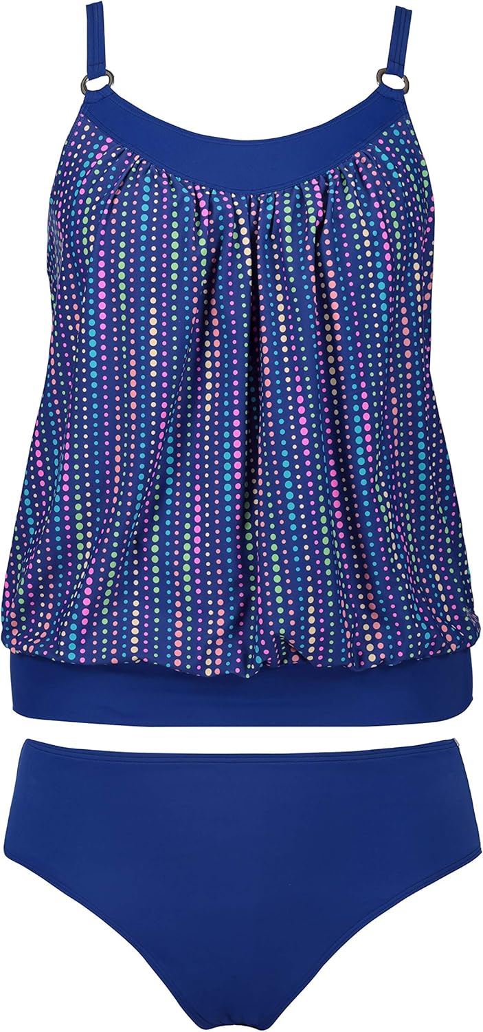 Ulla Popken Damen große Größen bis 60 Tankini mit Punkten