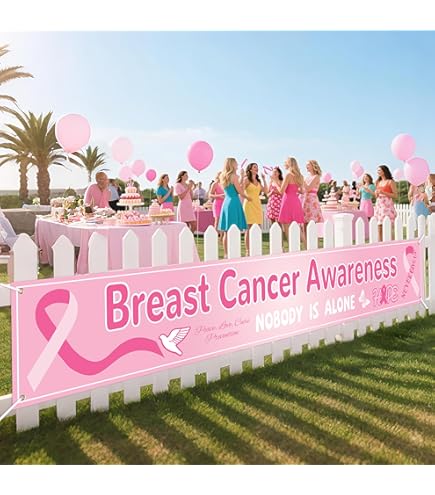 ALIBBON Banner De Concientización Sobre El Cáncer De Mama