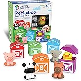 Learning Resources Peekaboo Learning Farm - 10 Pieces, Ages 18+ Months Toddler Learning Toys, Counting and Sorting Toys, Farm Animals Toys,Stocking Stuffers