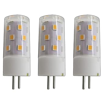 3x Stück - G6.35/ GX6.35 LED 5 Watt warmweiß 2800K A++ 12V~ AC/DC Wechselspannung 360° Stiftsockel Leuchtmittel Lampensockel 