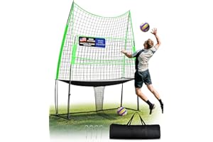 Sturdum Volleyball Training Equipment, Height Freely Adjustable Practice Net for Spike Hitting Serving, Portable Volleyball Net for Backyard, Indoor Outdoor Use