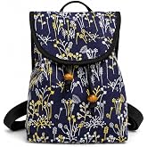 Goodhan Embroidered Backpack Purse for Women, Boho Bags for Travel Daily | Floral Embroidery Mini Back Pack Purses, Unique Hippie Bag, Vintage Lightweight Casual Canvas Backpacks