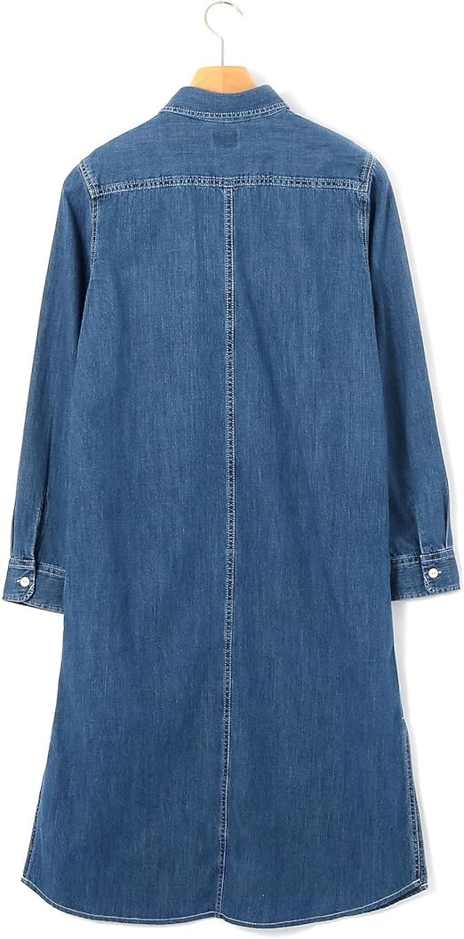 Amazon Lee リー 長袖ロングデニムシャツワンピース ウィメンズ ワンピース チュニック 通販