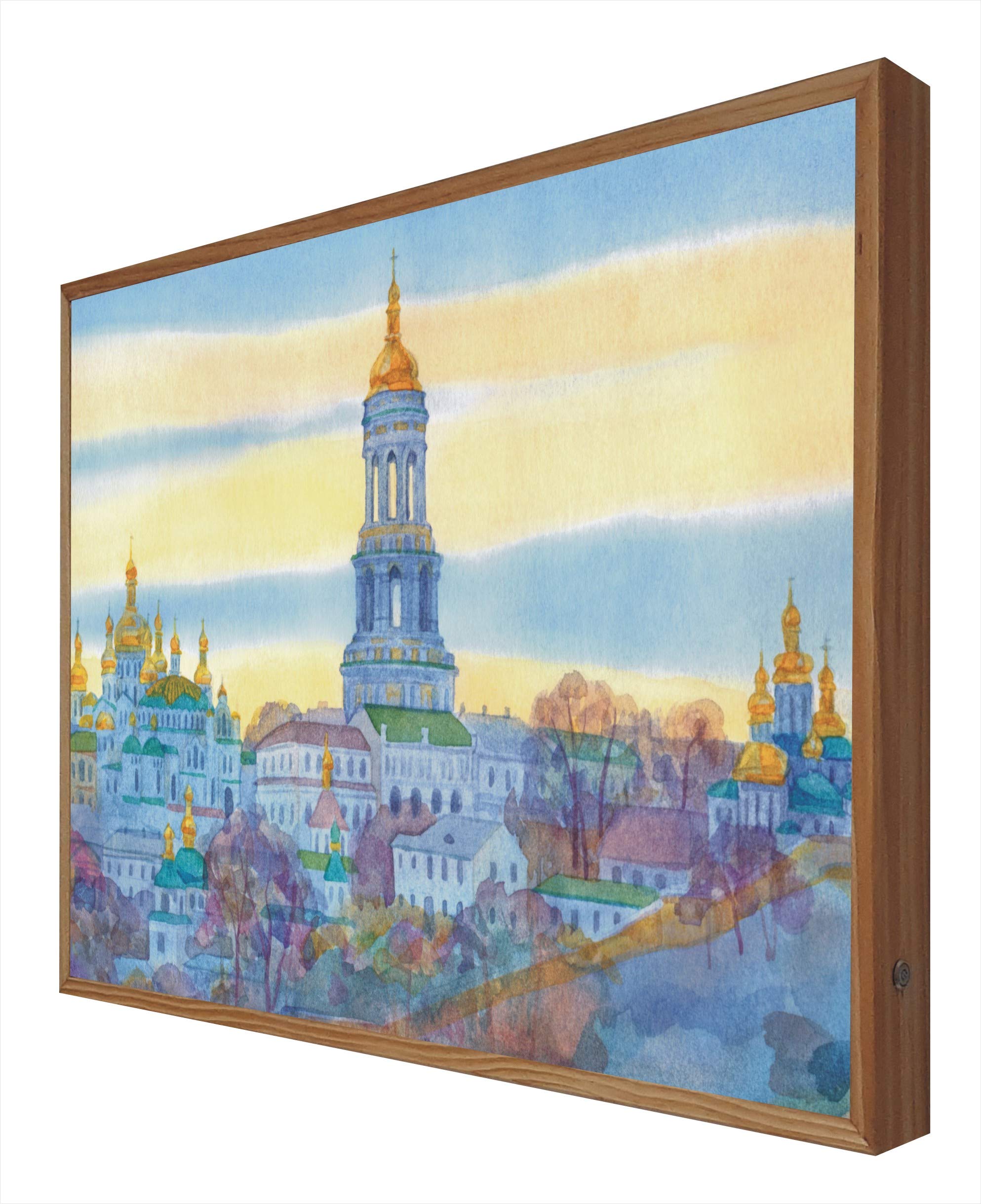 Vintage Illuminated Sign with Light Kiev