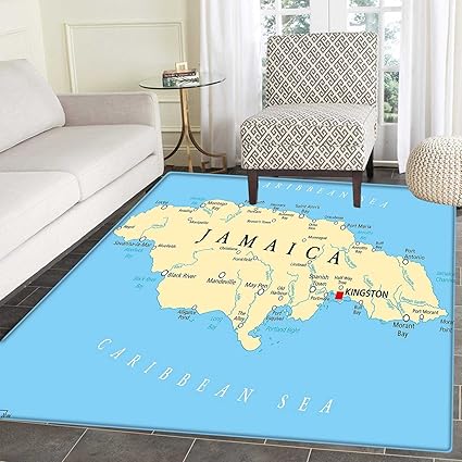 Amazon Com Jamaican Mats For Bedroom Map Of Jamaica
