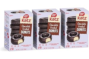 Katz Gluten Free Chocolate Frosted Donuts | Dairy Free, Nut Free, Soy Free, Gluten Free | Kosher (3 Packs of 6 Donuts, 14 Ounce Each)