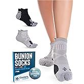Doctor's Select 2 Pairs Bunion Socks for Women and Men - Copper & Bamboo Viscose infused Bunion Relief Socks | Toe Separator