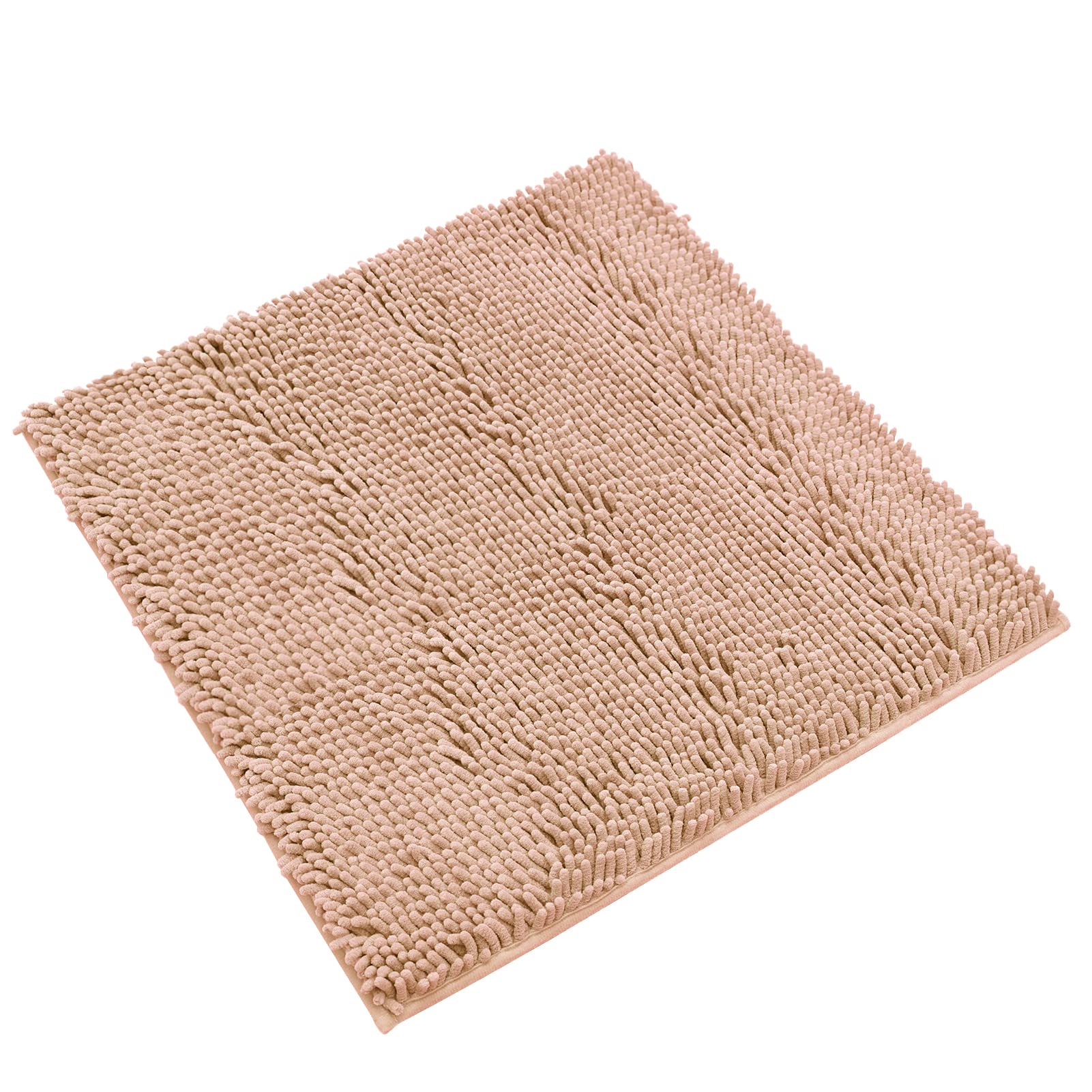 View 1 of Non-Slip Bath Rug,Extra Soft Microfiber Bedroom Shag Carpet with Anti-Slip Backing,Water/Dust Absorbent Fast Dry Shower Mat,Sound Insulated Stairs Pad,Machine Washable (Camel,12 x 12 Inches)