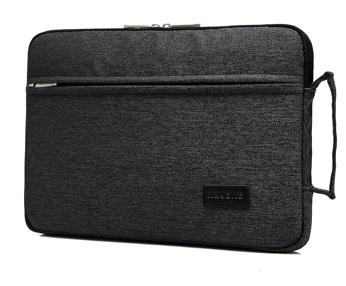 KAYOND Nylongewebe Laptophülle Laptoptasche Zubehörfach 11-17Zoll (Schwarz, 15-15,6 Zoll)