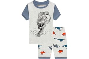 Family Feeling Little Big Boys Summer Pajamas Sets Short 100% Cotton Pjs
