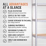 Monzana 5 Tier Heavy Duty Corner Metal Shelving Galvanised 3pc Set view 8