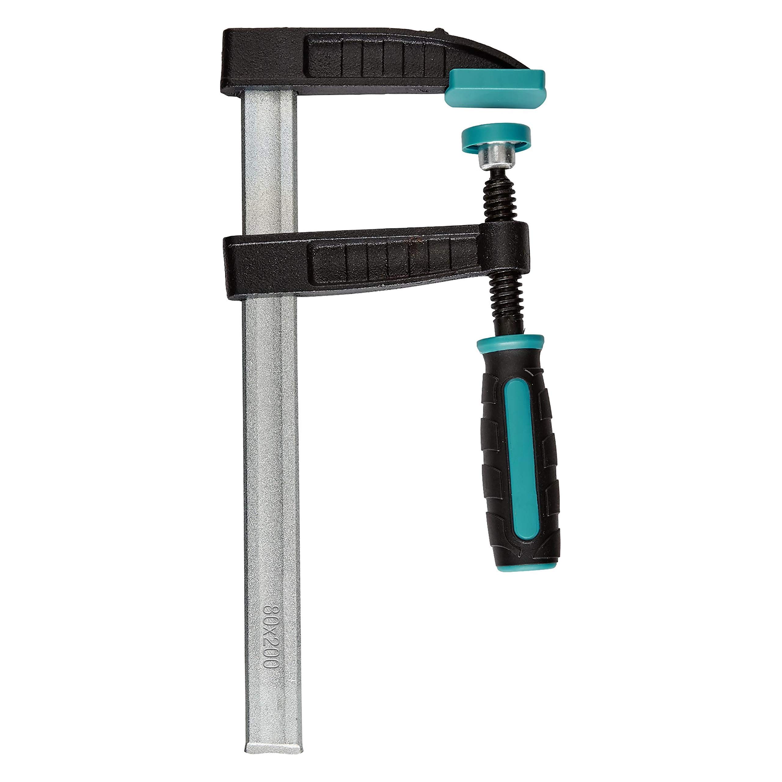 wolfcraft Screw Clamp, 200 mm I 3058000 I for a Variety of Clamping Applications – Ideal for DIY Projects