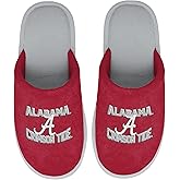 FOCO NCAA Men's Official Primary Logo Wordmark Embroidered Stacked Team Logo Scuff Slide Slippers