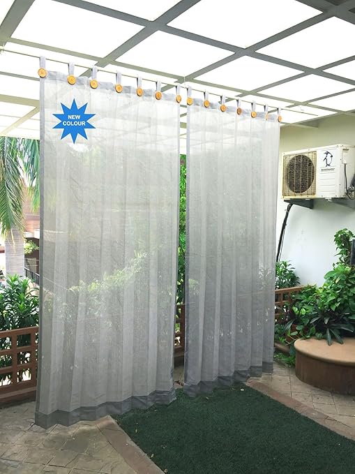 Buy Hippo Plastic Outdoor Loop Curtains 80 85 Sun Blockage Grey