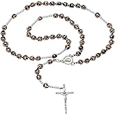 Authentic Murano Glass Catholic Rosary - Somerso Beads - Lampwork - Handmade Genuine Venice Glass - Hand Blown Glass - Vintage - Religious