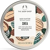 The Body Shop Shea Body Butter, 96H Nourishing Moisture, For Very Dry Skin, Vegan | 200 mL / 6.4 Oz (184g)