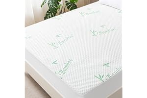 Lunsing Queen Size Mattress Protector, Waterproof, Cooling, Breathable Queen Mattress Pad Cover, 6-18 inches Deep Pocket