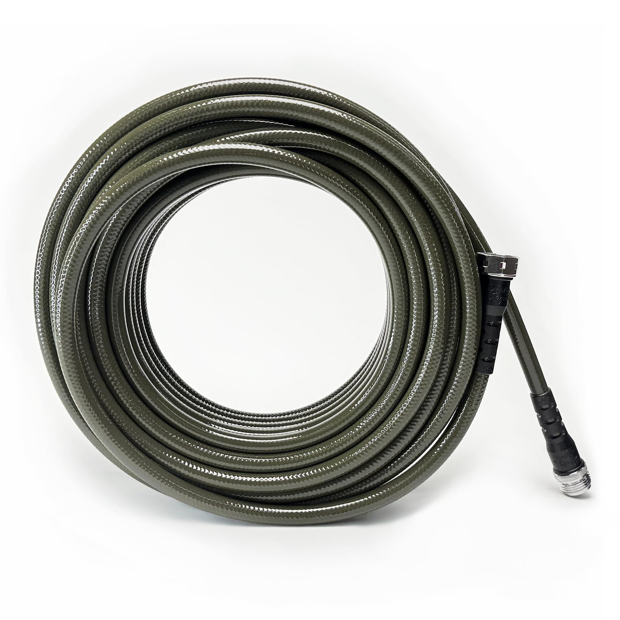 Water Right 400 Series Polyurethane Slim & Light Drinking Water Safe Garden Hose, 25-Foot x 7/16-Inch, Brass Fittings, Olive Green, USA Made