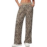 Ekouaer Womens Wide Leg Pants for Women Elastic Waist Womens Casual Palazzo Pants Soft Comfy Pajama Pants with Pockets