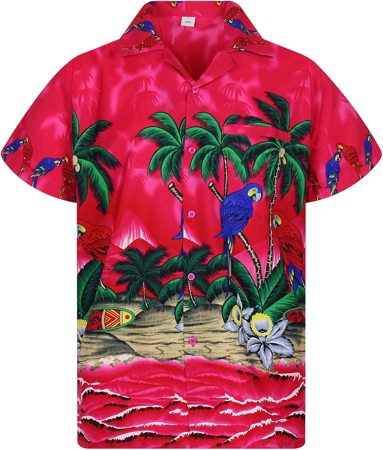 V.H.O. Funky Hawaiian Shirt, VHO-Wedding, Black, XXL