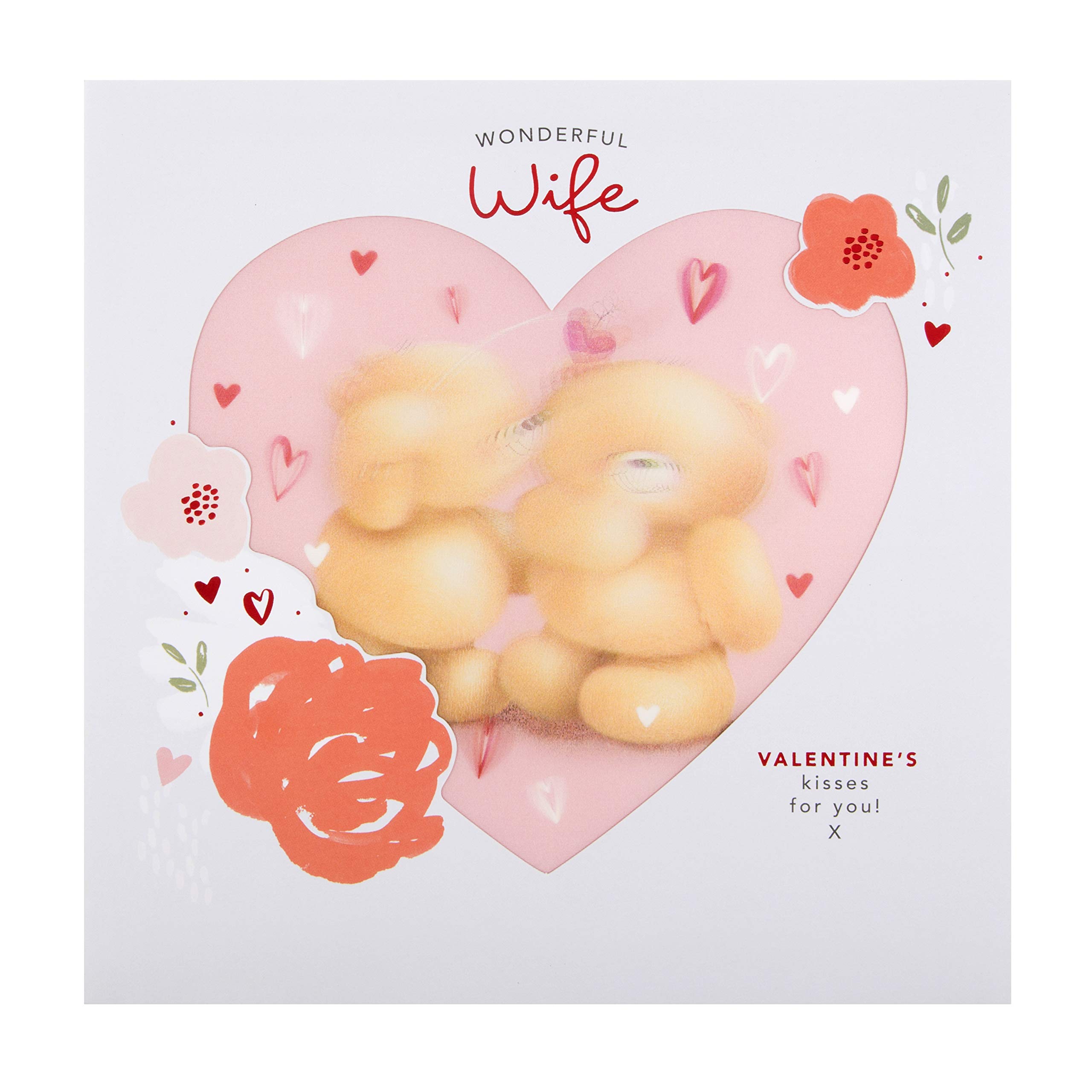 Hallmark Valentines Day Card for Wife, Forever Friends Animated Lenticular Design, Holographic, Pink