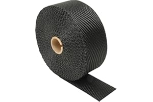 Design Engineering Black Titanium Exhaust Heat Wrap with Lava Rock Technology - 2" x 50' - Pliable Exhaust Wrap Tape for Exhaust Pipes, Withstands 1800°F Direct Heat & 2500°F Intermittent Heat
