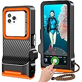Saupsitnz 2026 Diving Snorkeling Phone Case for iPhone 17/16/15/14/13/12/11 Pro Max/XS/X Samsung Galaxy S25/S24/S23 Professional Scuba Dive Waterproof Underwater Photo Video Cover (4TH Gen, Orange)