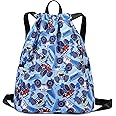 Ryushoyo RC Cars Drawstring Bags Backpack Bag RC Trucks Off-Road Racing RC Car Fashion Sport Gym Sack Drawstring Bag String Bag Yoga Bag for Men Women Boys Girls Blue