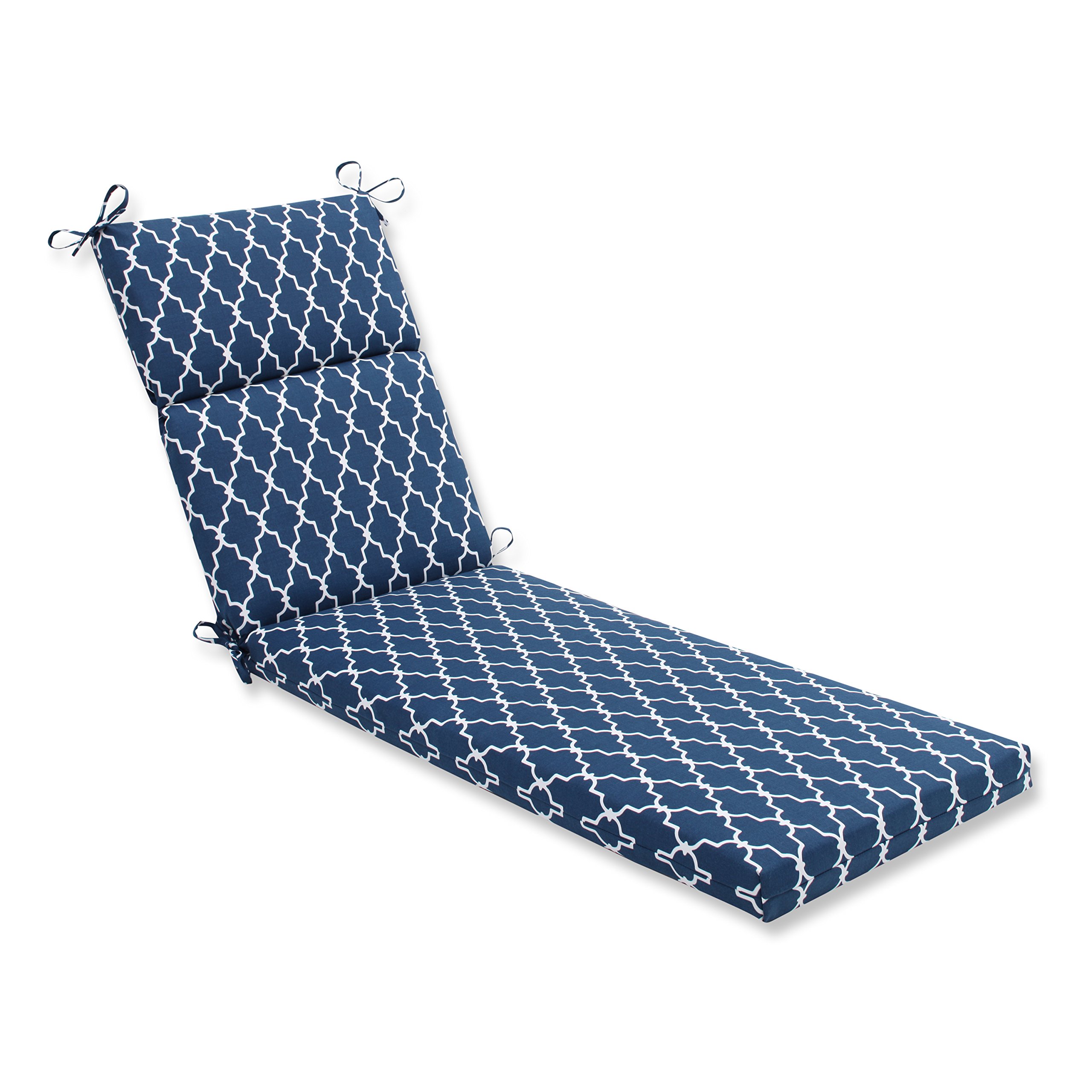 Pillow Perfect Outdoor/Indoor Garden Gate Chaise Lounge Cushion, 72.5" x 21", Navy