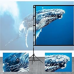 Projector Screen and Stand,120 inch lejiada Black