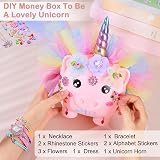 MHJY Unicorn Piggy Bank for Kids Unbreakable Resin Large Saving Box view 2