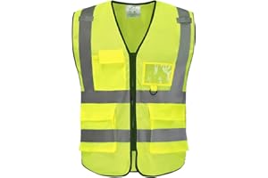 Nayoroom Reflective Safety Vest for Men Women High Visibility Mesh Construction Vest Hi Vis Work Vest Meet ANSI/ISEA Standard