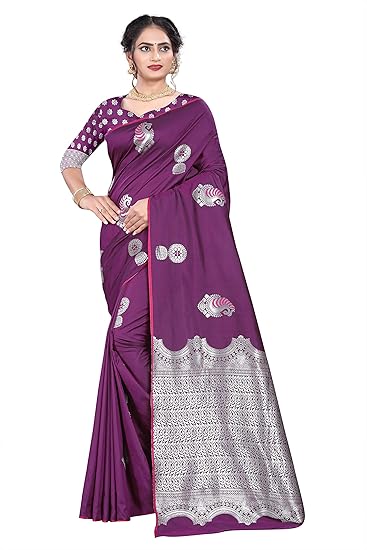 Shiv Textiles Silk Saree with Blouse Piece