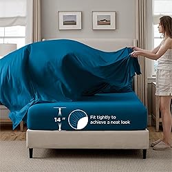 Bedsure Twin Comforter Set Teal - Bed in a Bag Twin