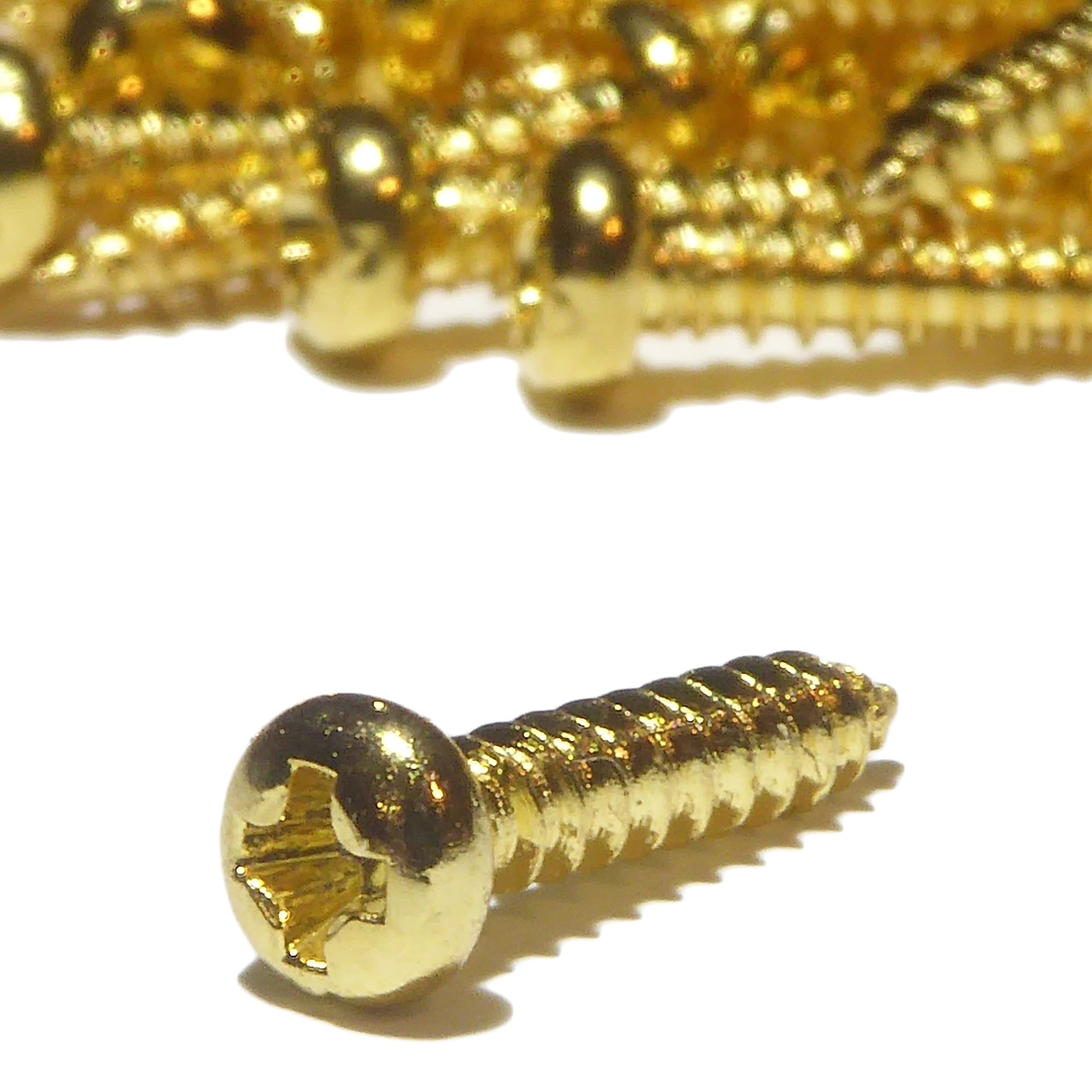 100 Gold Guitar Machine Head Screws