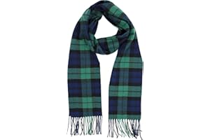 Achillea Scottish Tartan Plaid Scarf - Warm Cashmere Feel Winter Scarf, Scarves for Holiday, Christmas & Daily Wear
