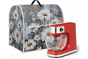 SEEWAN 4.5 qt and All 5 qt Kitchen stand mixer Dust Cover, Kitchen Appliance Protective Covers with Top Handle and Pocket, Daisy
