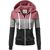 DOUBLJU Lightweight Thin Zip-Up Hoodie Jacket for Women with Plus Size