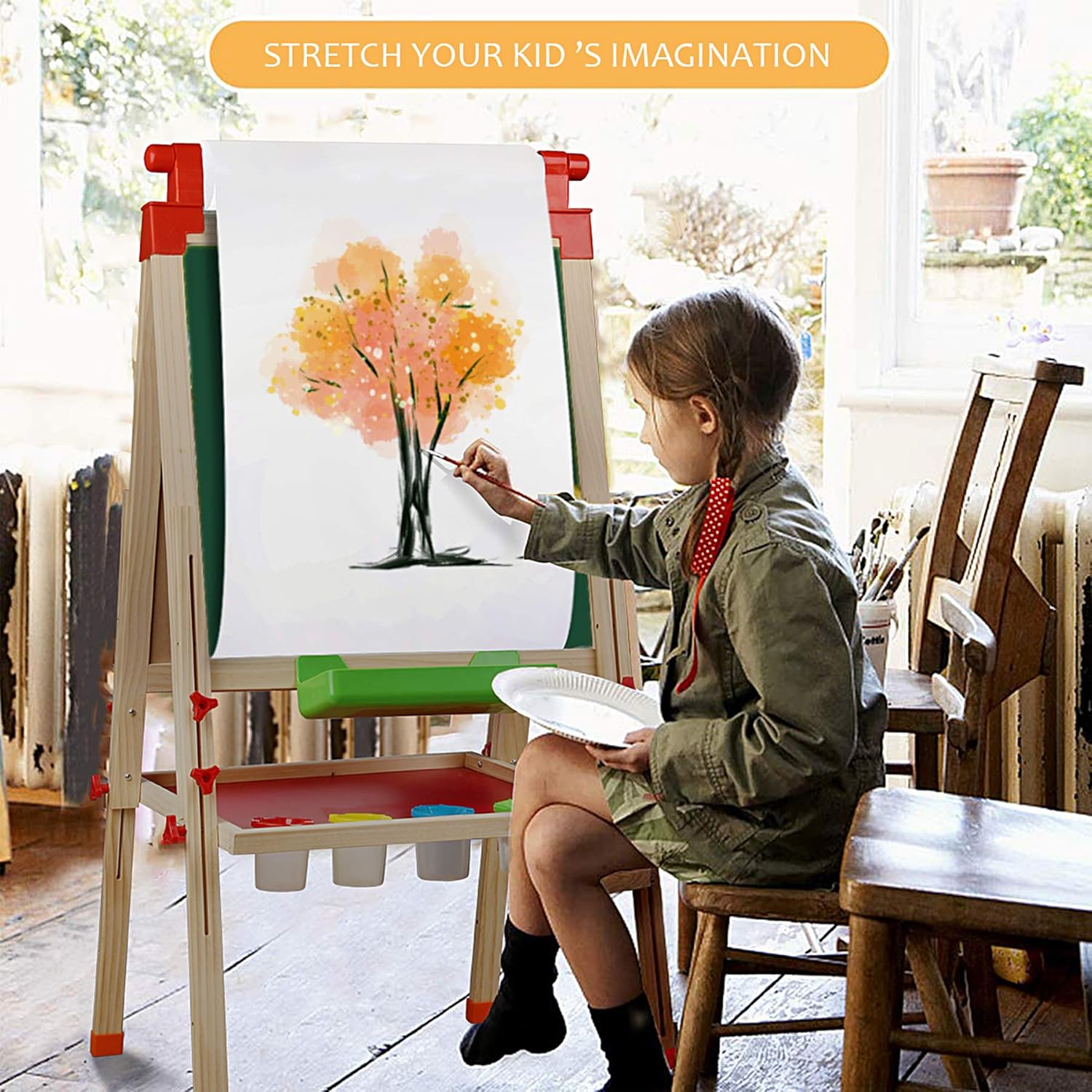 Joyooss Easel Paper Roll, 17 inches by 82 feet, Art and Craft Paper, Painting Paper for Kids - 2 Pack: Toys & Games