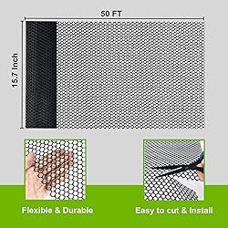 Plastic Wire Mesh Fence Roll, GENNIZZ 15.7IN x 50FT