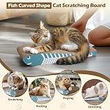 ComSaf Cat Scratching Board 2 Pack Blue Curved Double-Sided Cardboard view 3