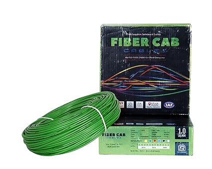 FiberCab 1 sq mm Wire 90 Meter Coil (Green)