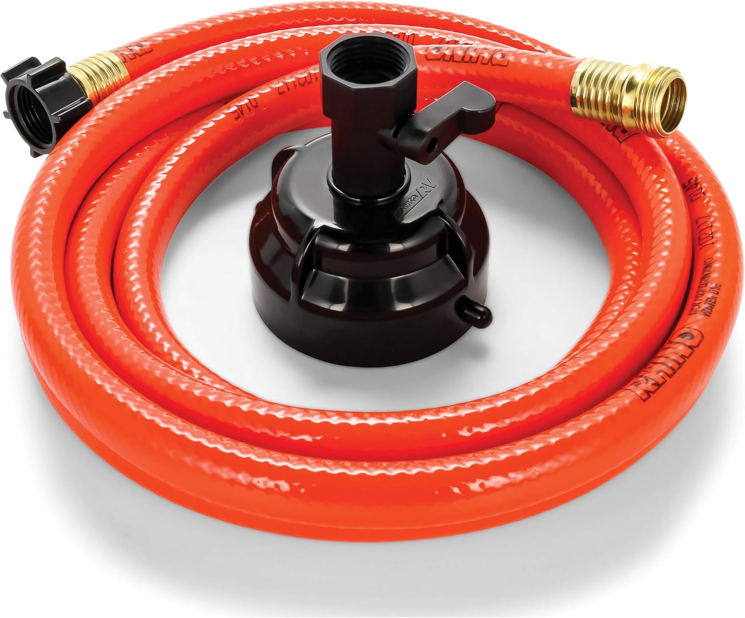 Camco 22999 Orange RhinoFLEX Gray Clean System with Hose and Jet Rinser Cap-Ideal for Flushing Black, Grey Water or Tote Tanks 5/8" Inside Diameter: Automotive