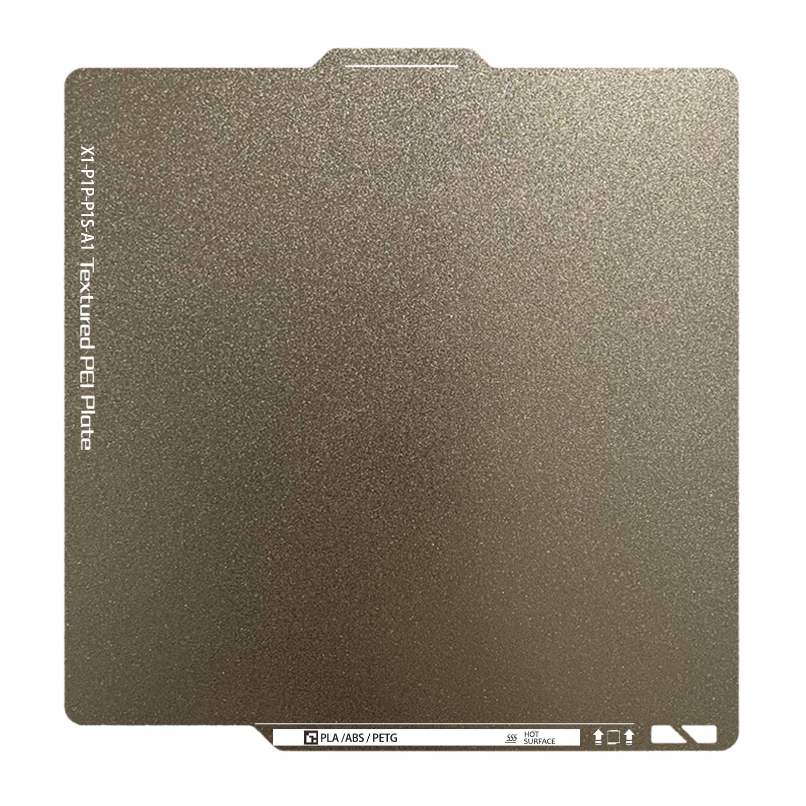 Photo 1 of Upgraded Thicker Textured PEI Plate 0.77mm with QR Code for Bambu Lab X1/X1C/X1E/P1P/P1S/A1 3D Printer, 257x257mm Double-Textured pla Plate Heated Bed Spring Plate Printing Platforms