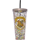Spoontiques Hogwarts Glitter Cup w/Straw