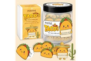 KATINAT Emotional Support Taco Jar- 60 Funny Affirmation Cards Birthday Christmas Gifts for Women Men Teens Stocking Stuffers Teen Girls Son Mom Dad Daughter Sister Friend Coworkers Teachers Gifts