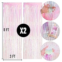 Dazzle Bright 2 Pack Backdrop Curtain, 3FT x 8FT