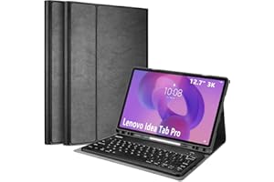 ProCase Keyboard Case for Lenovo Idea Tab Pro 12.7" 2025 with Pen Holder, PU Leather Case with Magnetically Detachable Wirele