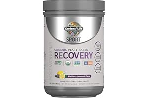 Garden of Life Sport Vegan Post Workout Muscle Recovery Powder for Men & Women - BlackBerry Lemonade 30 Servings, Organic Plant Based Recovery, 100mg Magnesium, Antioxidants, Post Workout Supplements