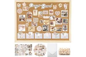 Eclazul Prayer Board Supplies Kit - 157 Pcs Soft Landscape Bible Verse Christian Jesus Bulletin Decorations Decor Bulk Decorative Stickers Cards Push Pins Envelopes Gift for Room Classroom Office